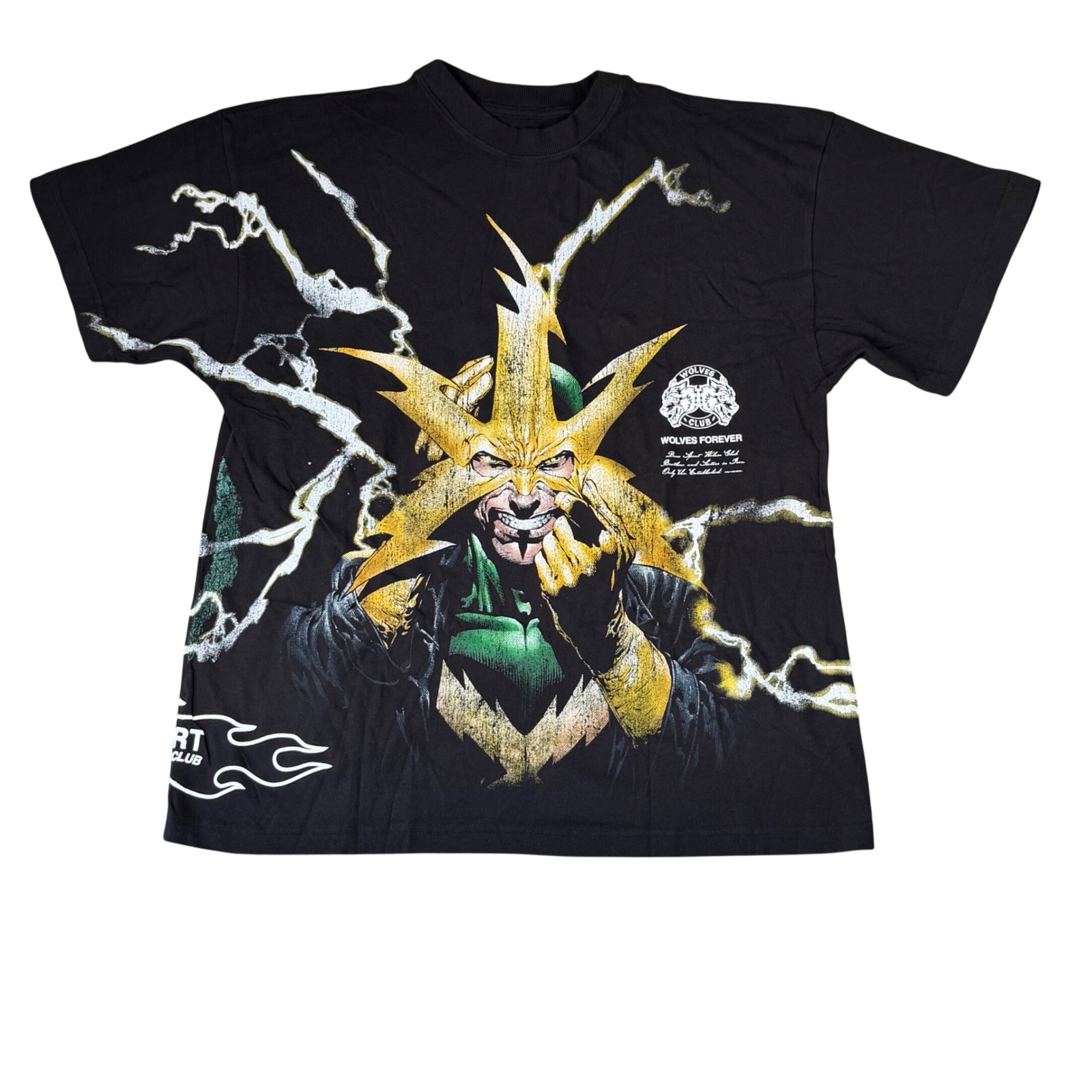 Darc Sport X Marvel Electro Graphic T-Shirt Mens Medium Black Wolves Forever Tee